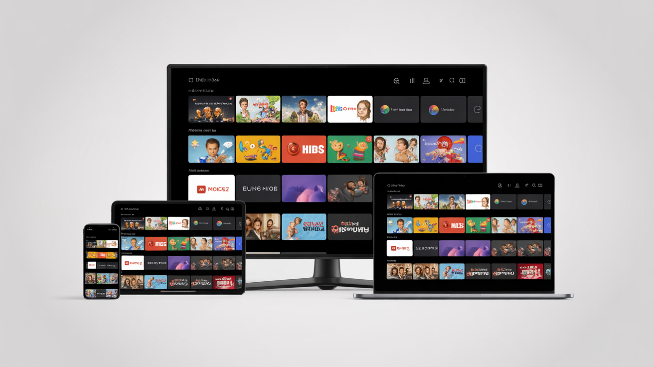 GOT ONE TV+ streaming interface displayed on smart TV, laptop, tablet, and smartphone